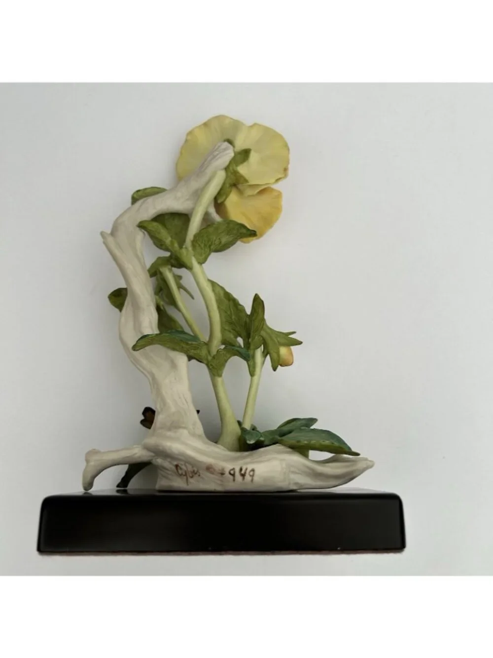 Cybis Porcelain Sculpture Figurine Pansies Butterfly Signed Limited Edition 949